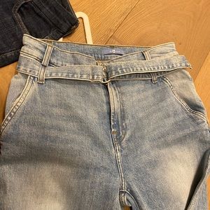 7 for all mankind belted jeans paperbag slim!
